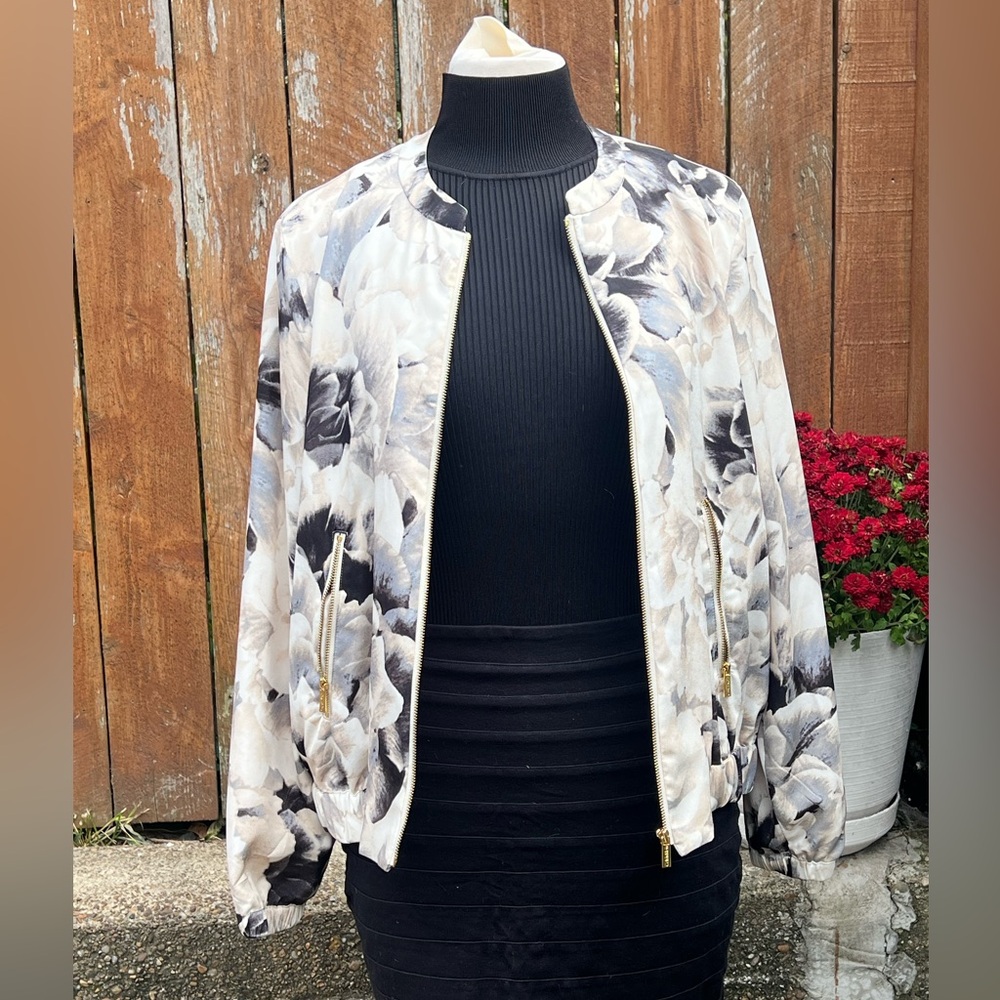 Calvin Klein Floral Bomber Jacket